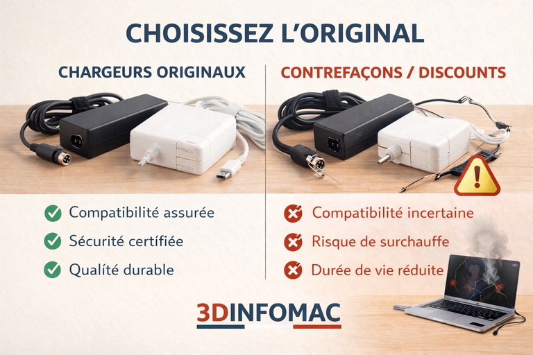 Chargeurs hp 100 % originaux et certifiés
