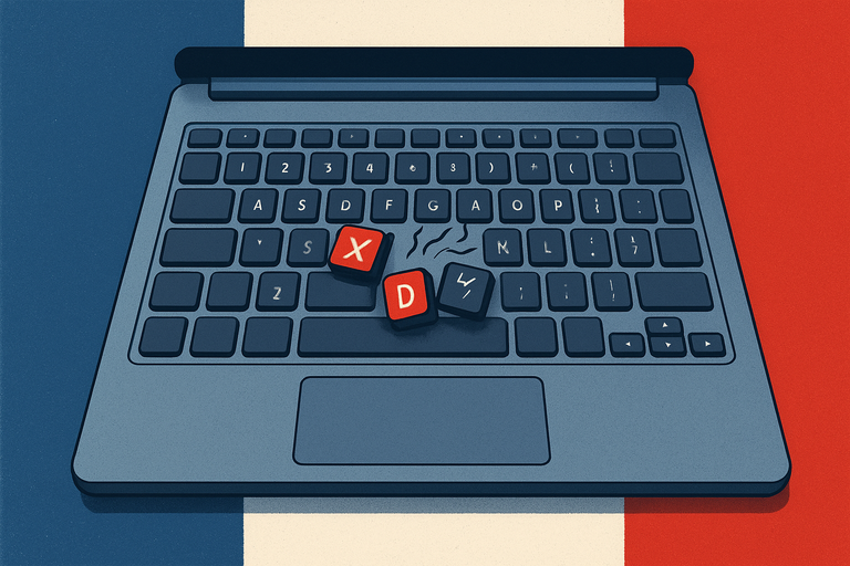 Un clavier défaillant d’ordinateur portable hp