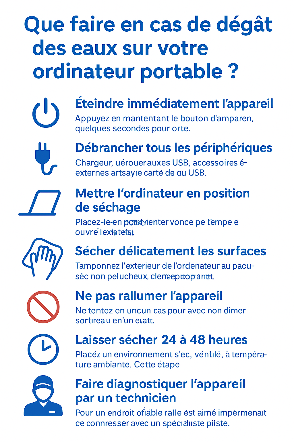 Que faire en cas de dégât des eaux sur votre ordinateur portable hp