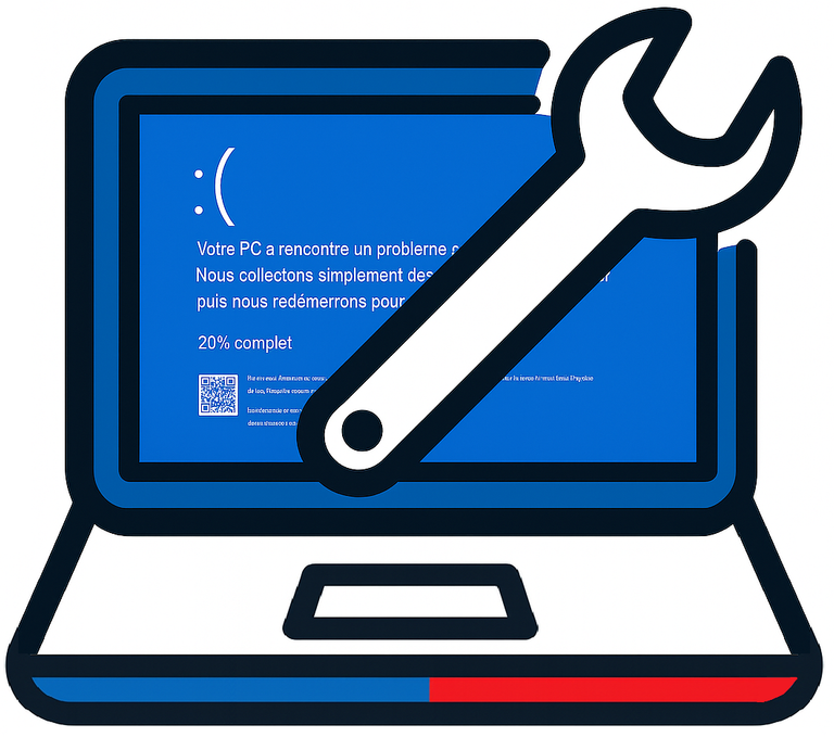 réparation résolution de problème de l'écran bleu hp