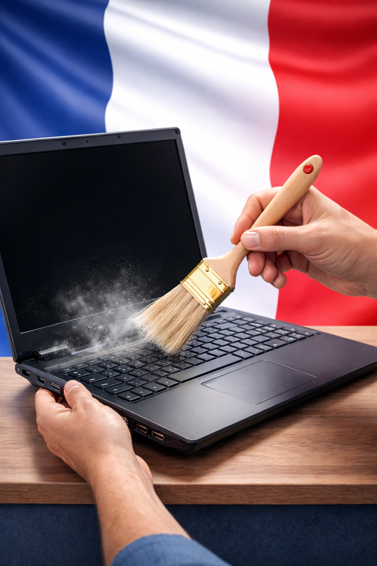 Enlever la poussière consiste à utiliser un aérosol d'air comprimé