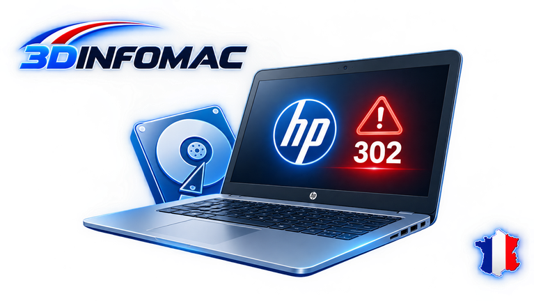 Réparation HP - code d’erreur 302 Échec du test de démarrage du disque